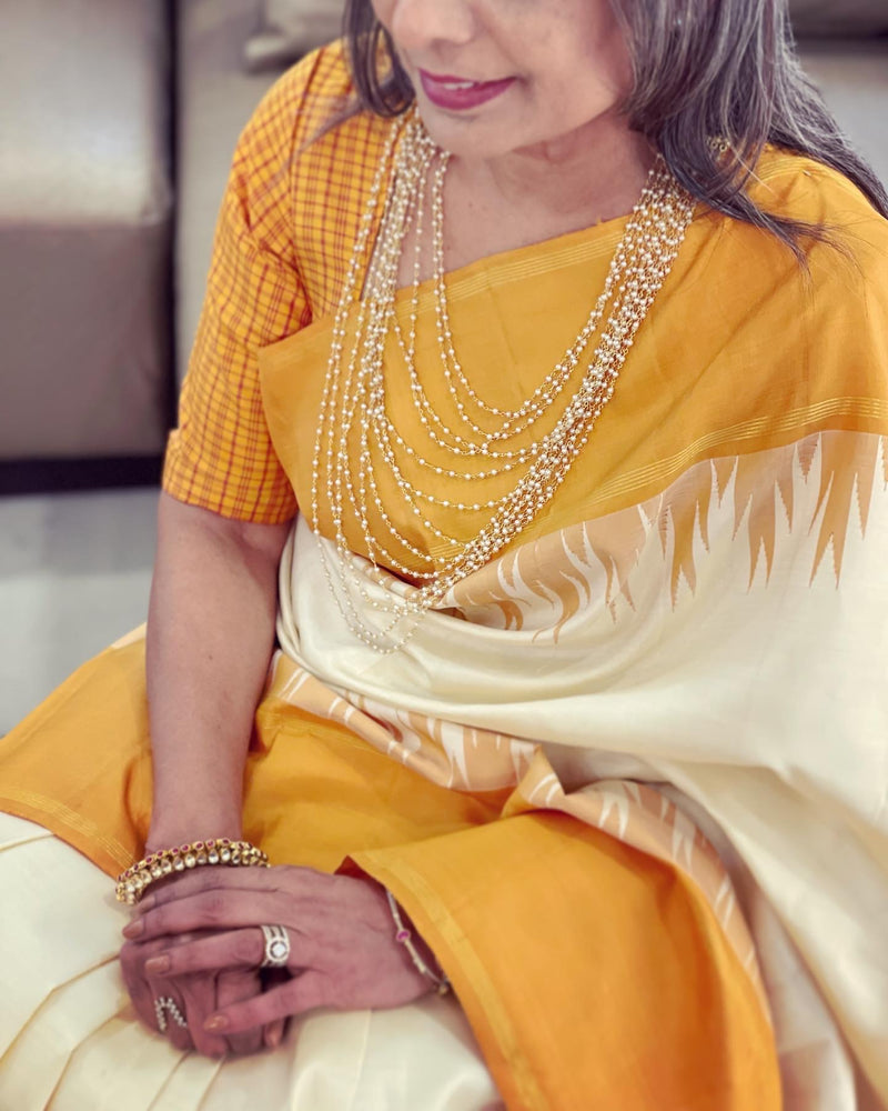 EE-W06134 Cream Mustard Kanchi