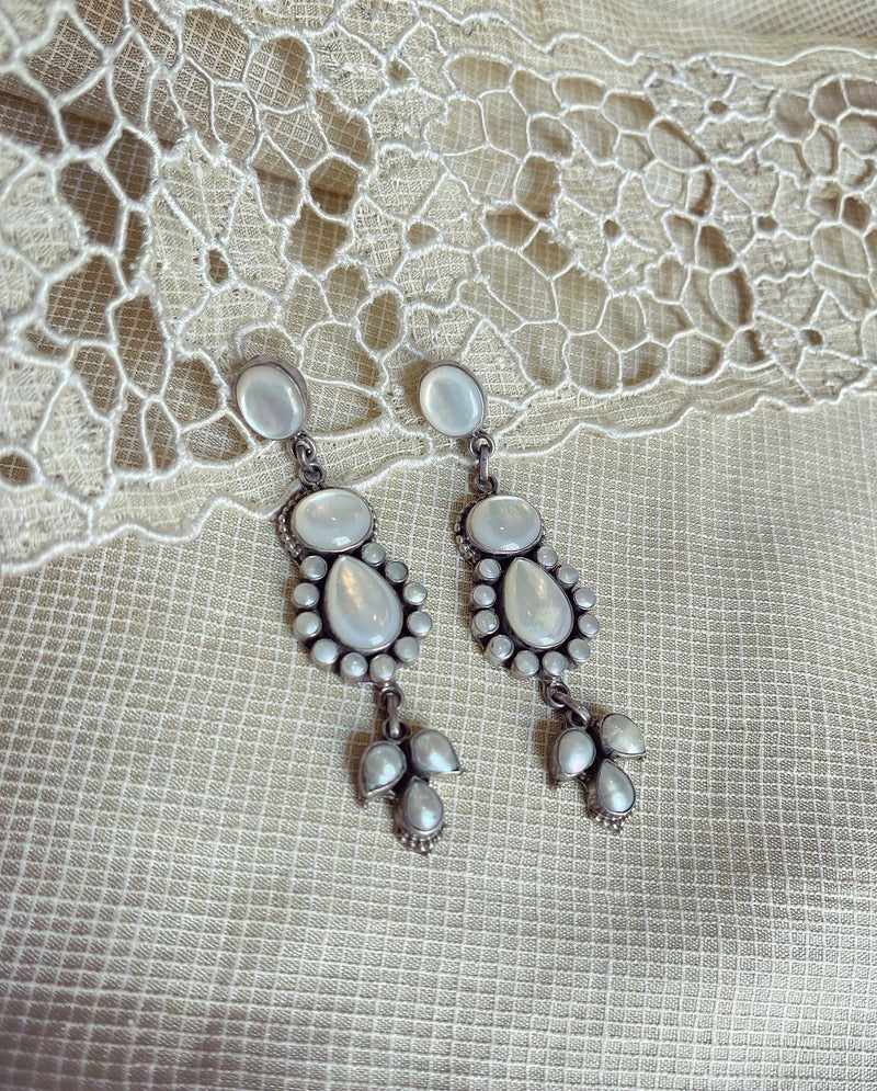 AS-V16809 Silver Pearl Earring