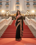 MSO-13873 Black Georgette Saree