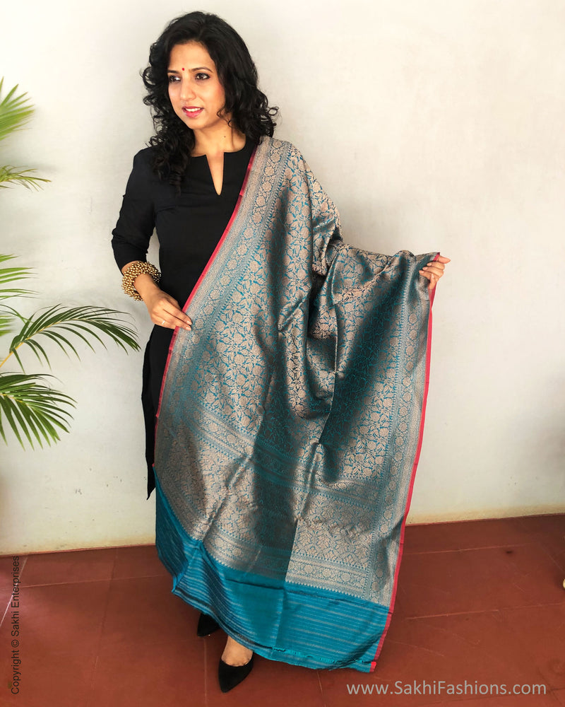 EE-S25916 Banarsi Turq Dupatta