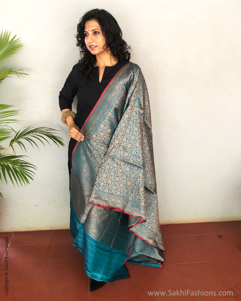EE-S25916 Banarsi Turq Dupatta