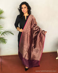 EE-S25917 Banarsi Plum Dupatta
