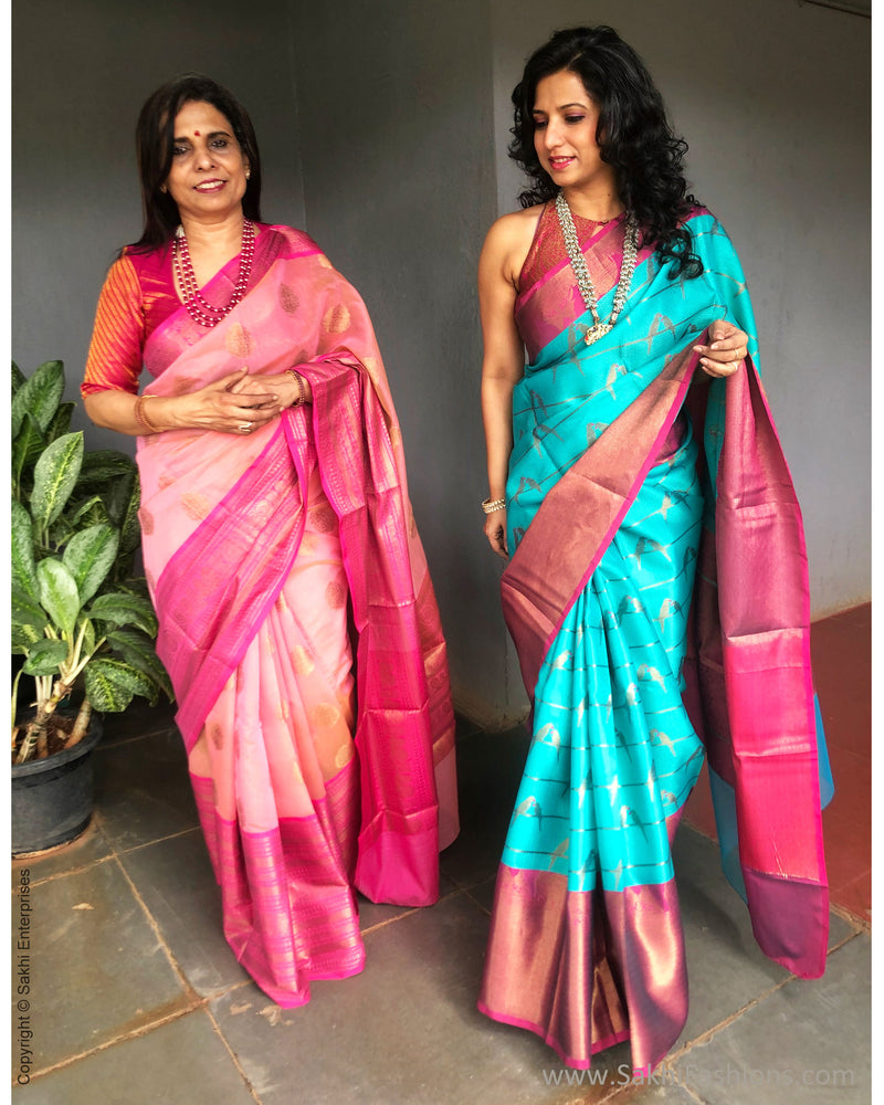 EE-S26026 Blue Banarsi Saree