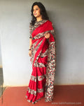 EE-S26155 Red Kanchi Sari