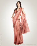 MSN-10560 Beige & Maroon Pure Tussar Silk Saree
