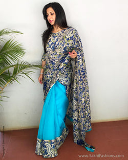 EE-S19886 Turq Blue Organza