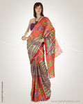MSM-26103 - Peach & Multi Tussar Silk Saree
