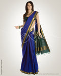 MSN-13737 - Blue & Green Pure Kanchi Silk Saree