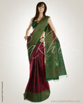 MSM-18758 Maroon & Green Pure Kanchi Silk Saree