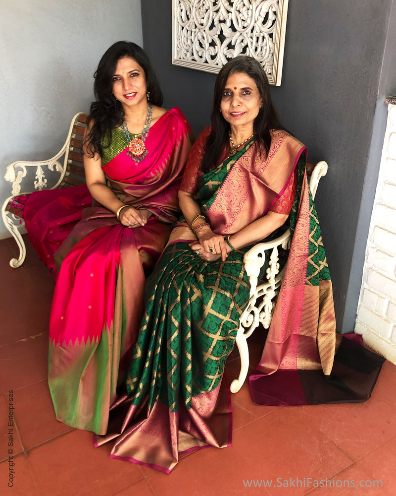 EE-S26031 Green Pink Banarsi