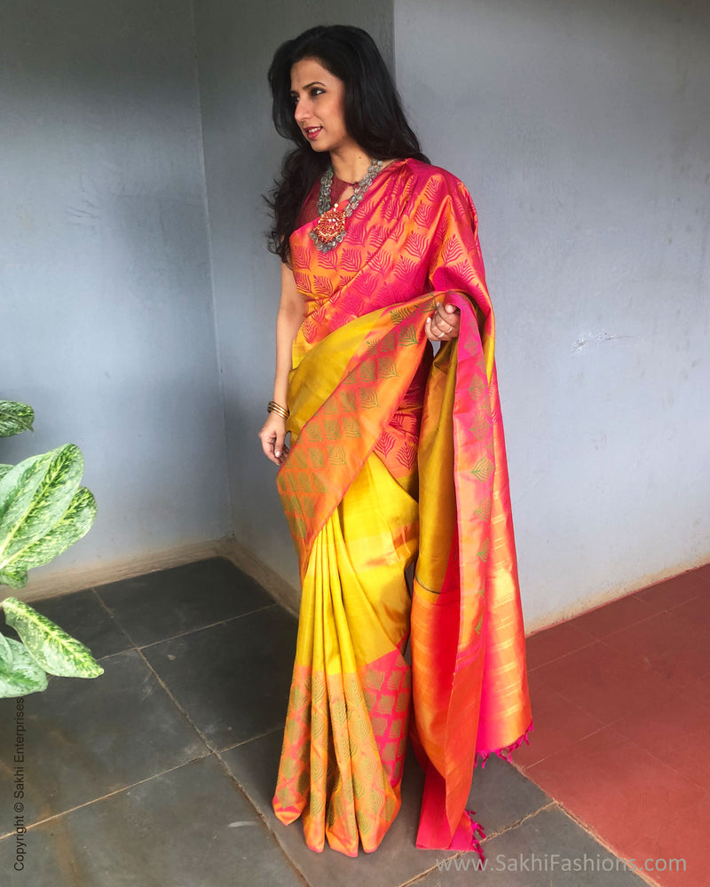 EE-S26684 BlockPrinted Kanchi