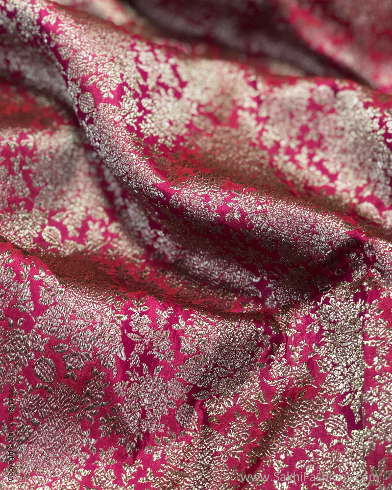 BL-F26678 Red Banarsi Brocade Blouse Fabric