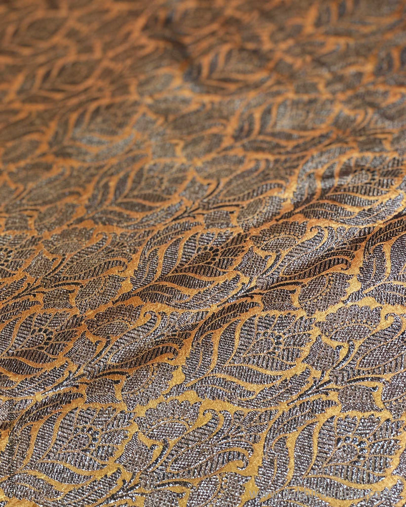 BL-F26669 Yellow Banarsi Brocade Blouse Fabric