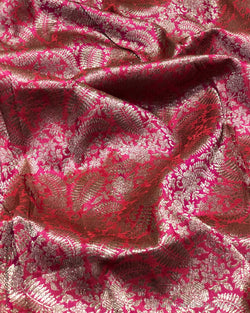 BL-F26673 Pink Banarsi Brocade Blouse Fabric
