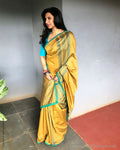 EE-S26712 Mustard Blue Sari