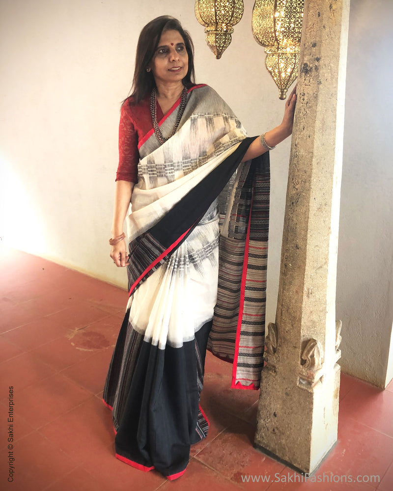 EE-S26715 Black Red Sari