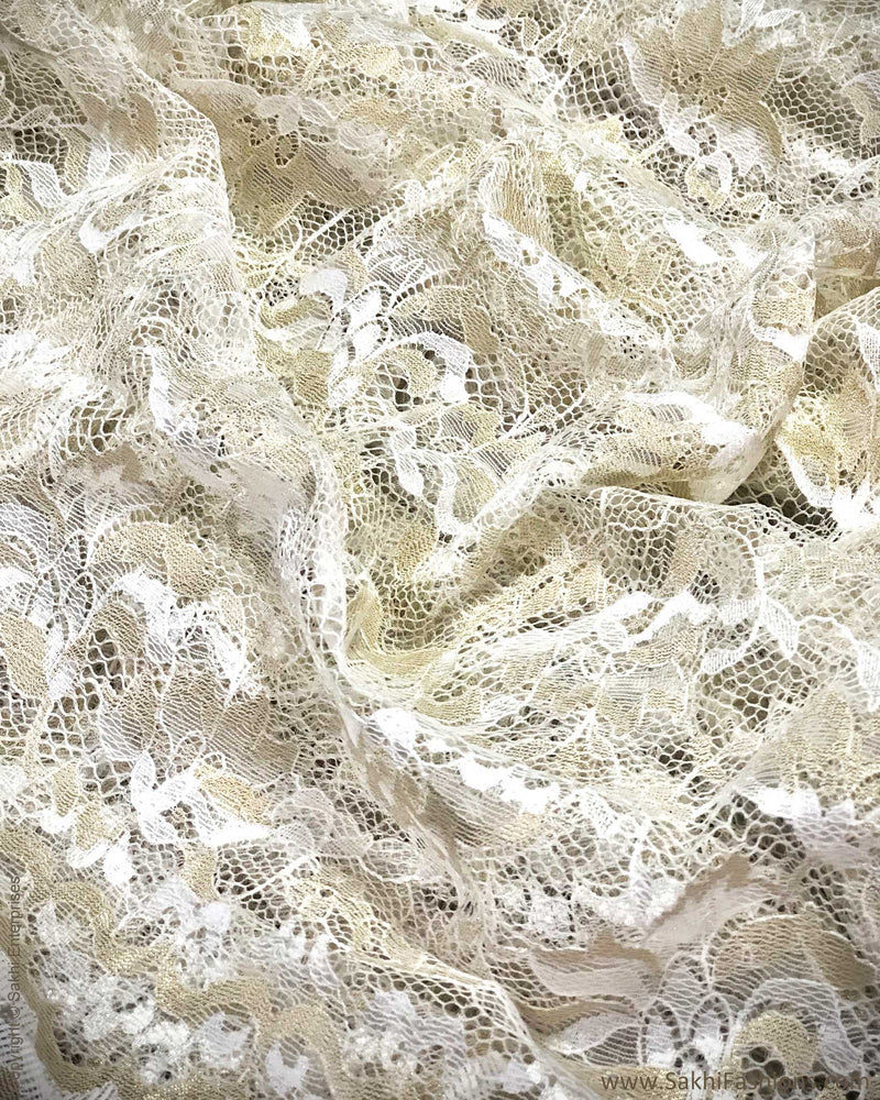 BL-F30764- White French Lace Blouse Fabric