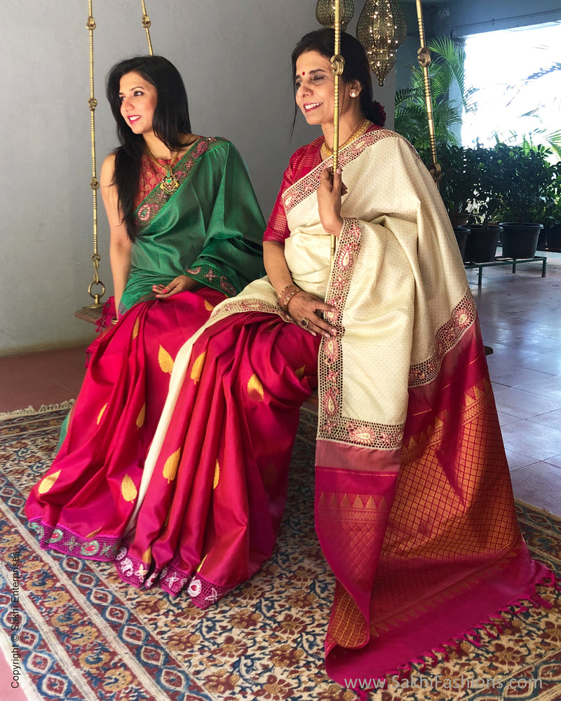 EE-S23299 Green Kanchi Cutwork