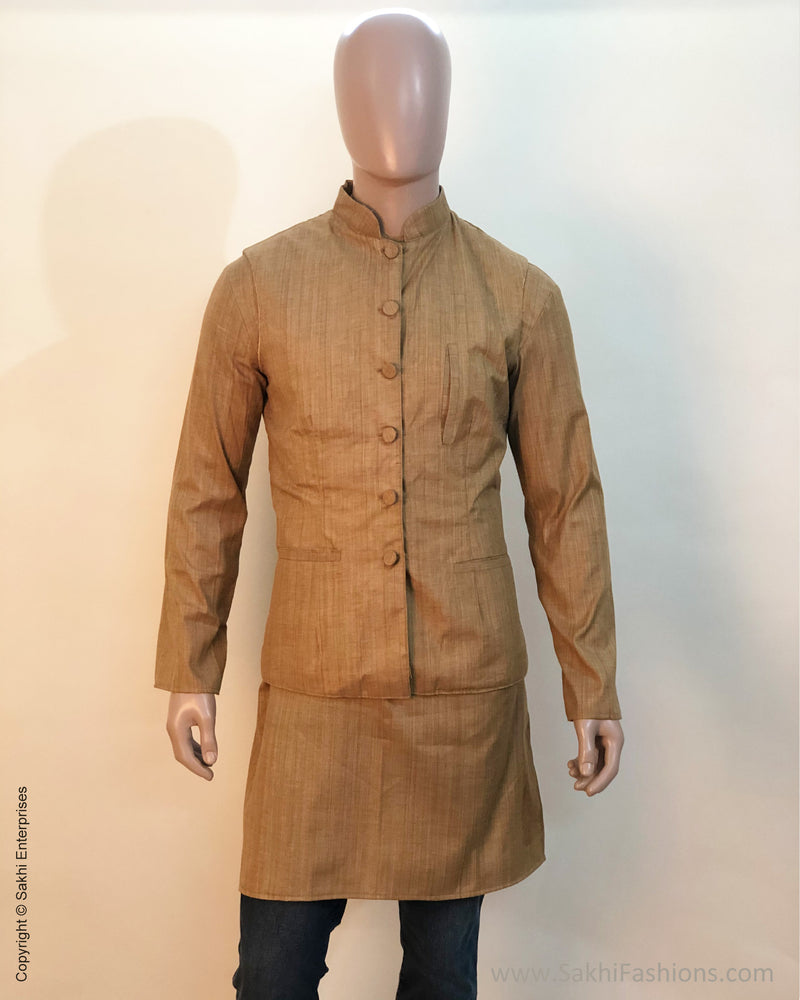DP-S23391 Beige Mens Kurtha