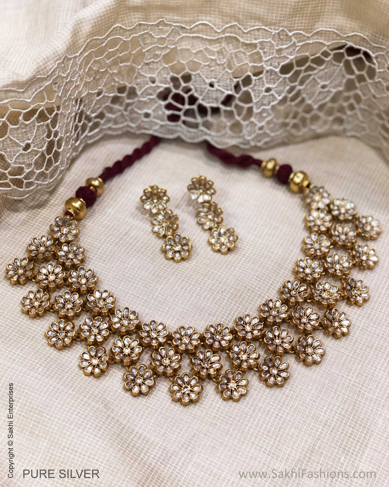 ASDS-23387- Silver n Gold Floral