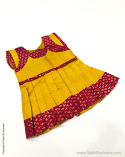 DP-S24377 Yellow Kanchi Frock