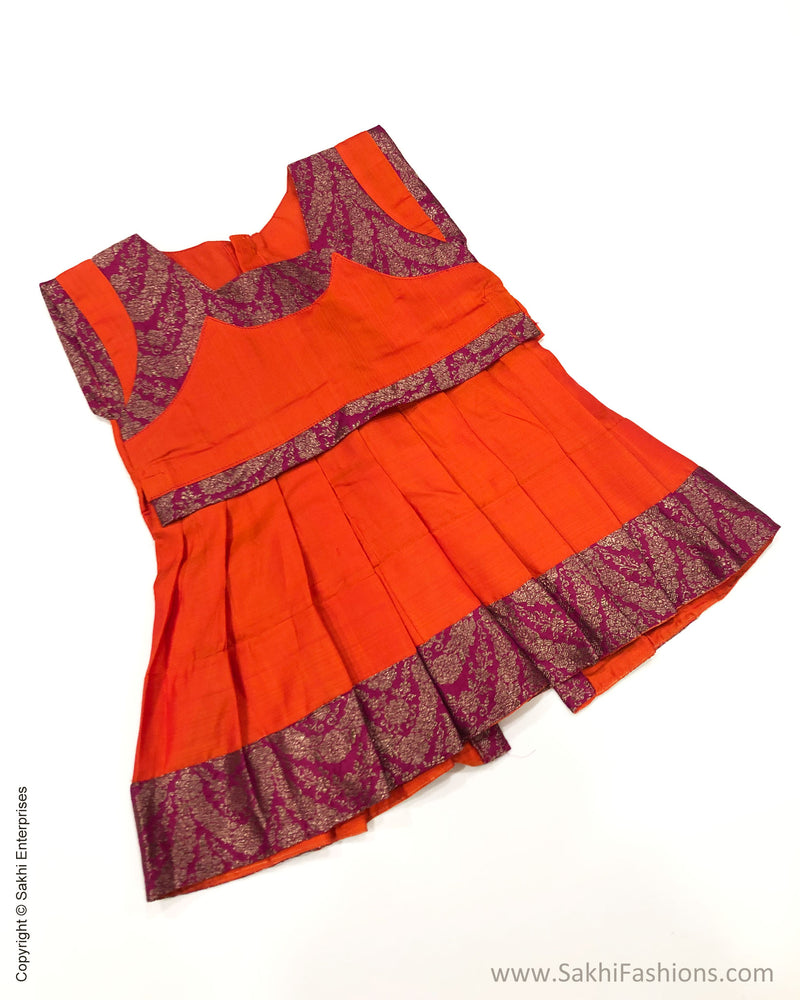 DP-S24378 Orange Kanchi Frock