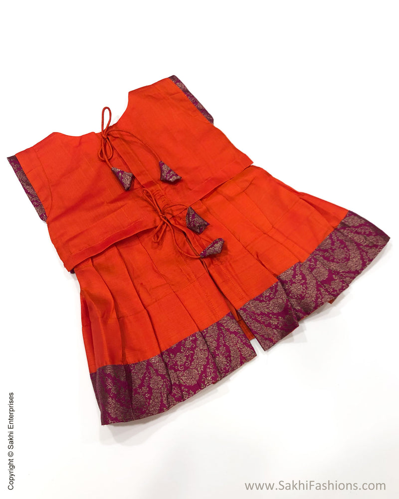 DP-S24378 Orange Kanchi Frock