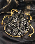 AJDS-24398 Black Potli Bag