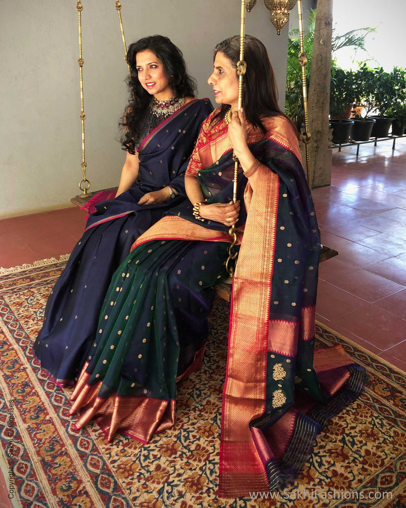 EE-S24417 Blue KoraChanderi