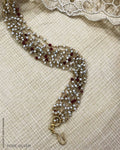 ASDS-24710 Silver with Gold Pearl Bracelet