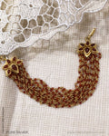 ASDS-24714 - Pure Silver With Red Beeds Bracelet