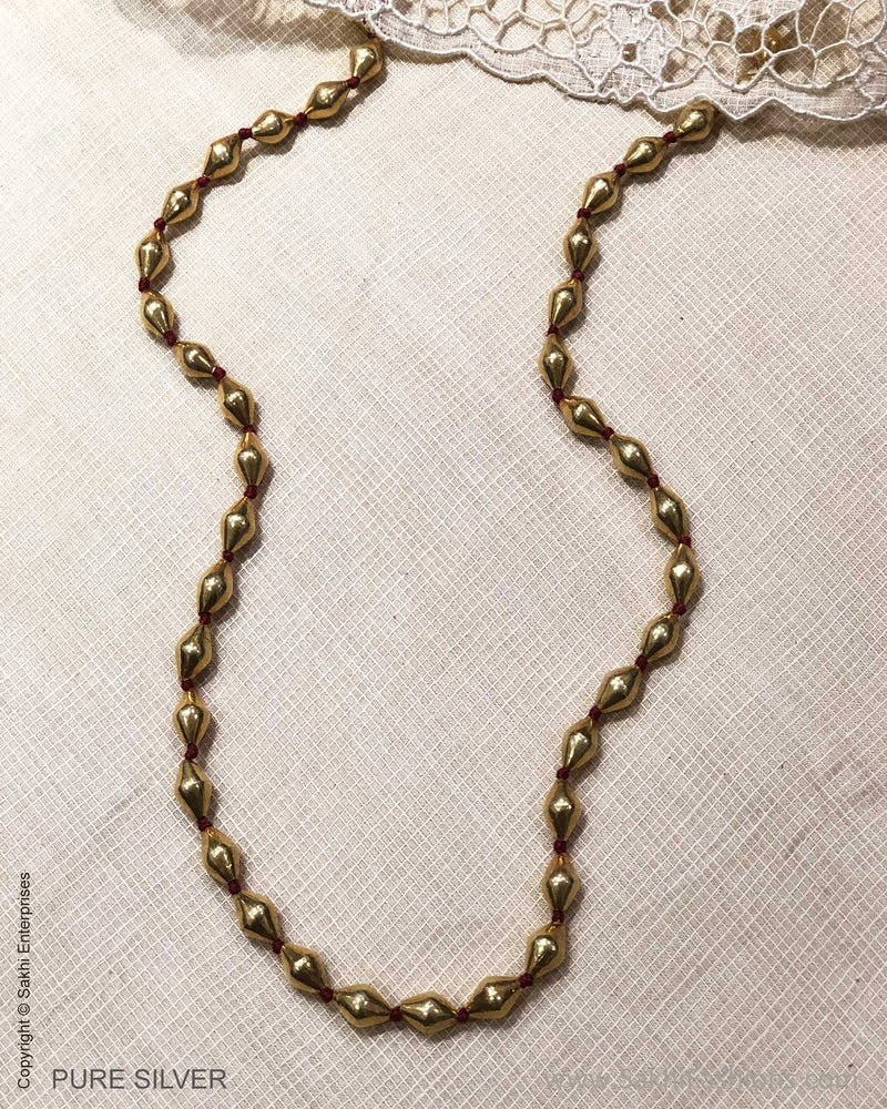 ASDS-24744 Pure Silver with Gold Plated Mala