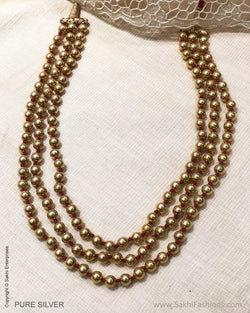 ASDS-24745 Pure Silver with Gold plated Mala