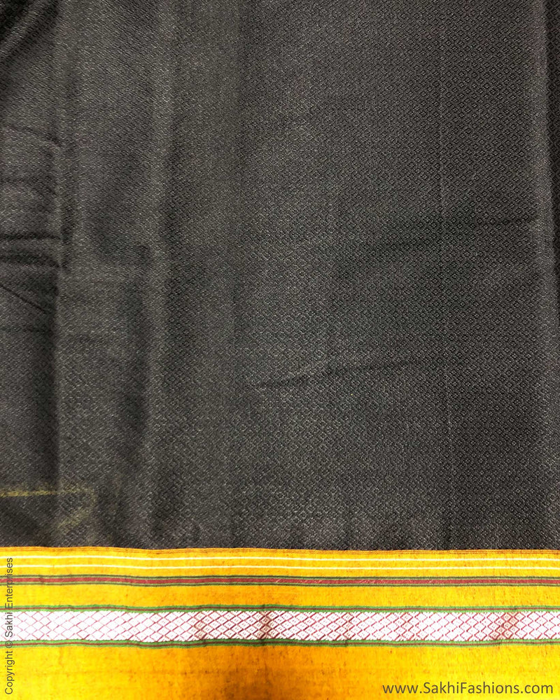 BL-S16491 Balck Cotton Blouse Fabric