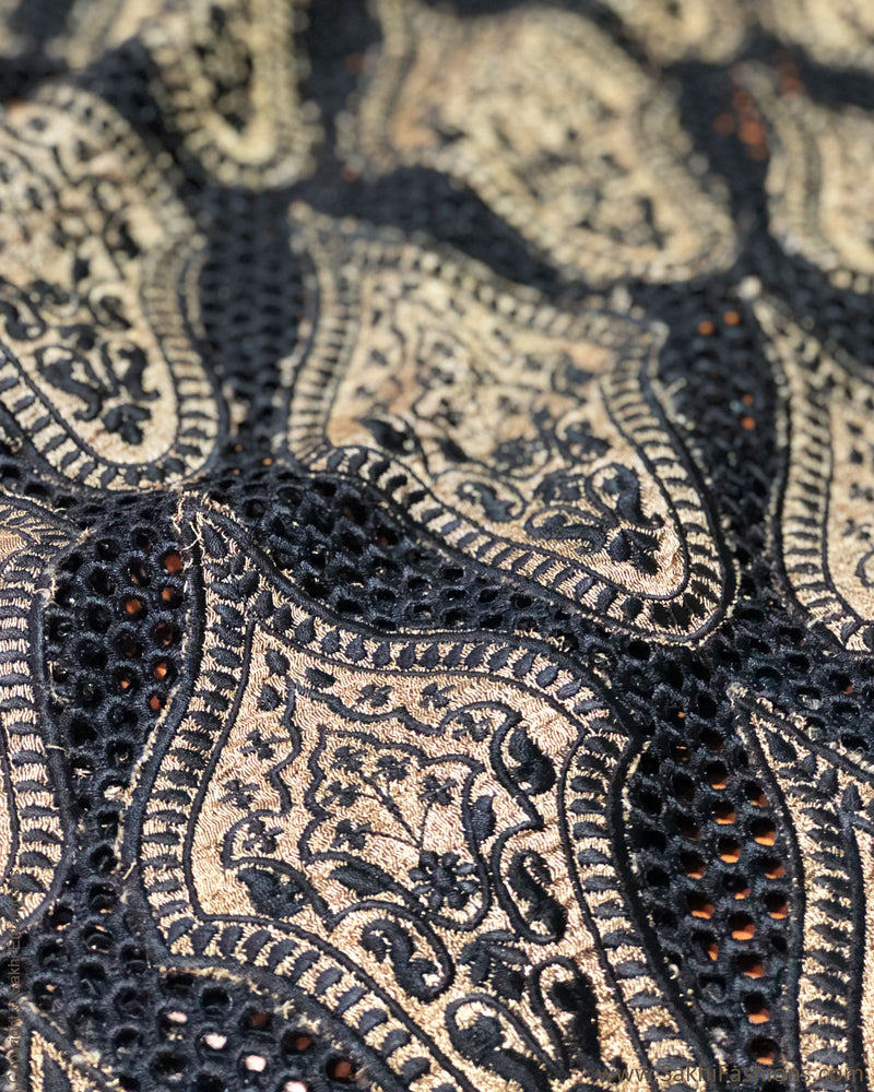 BL-S20420 Black CutWork Blouse