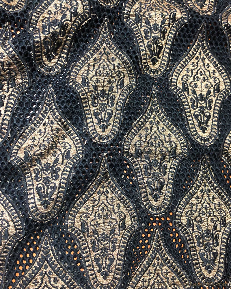 BL-S20420 Black CutWork Blouse