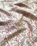 BL-F27229 Beige Red Blouse Fabric