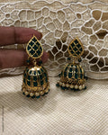 AJDS-28048 Green Jhumka
