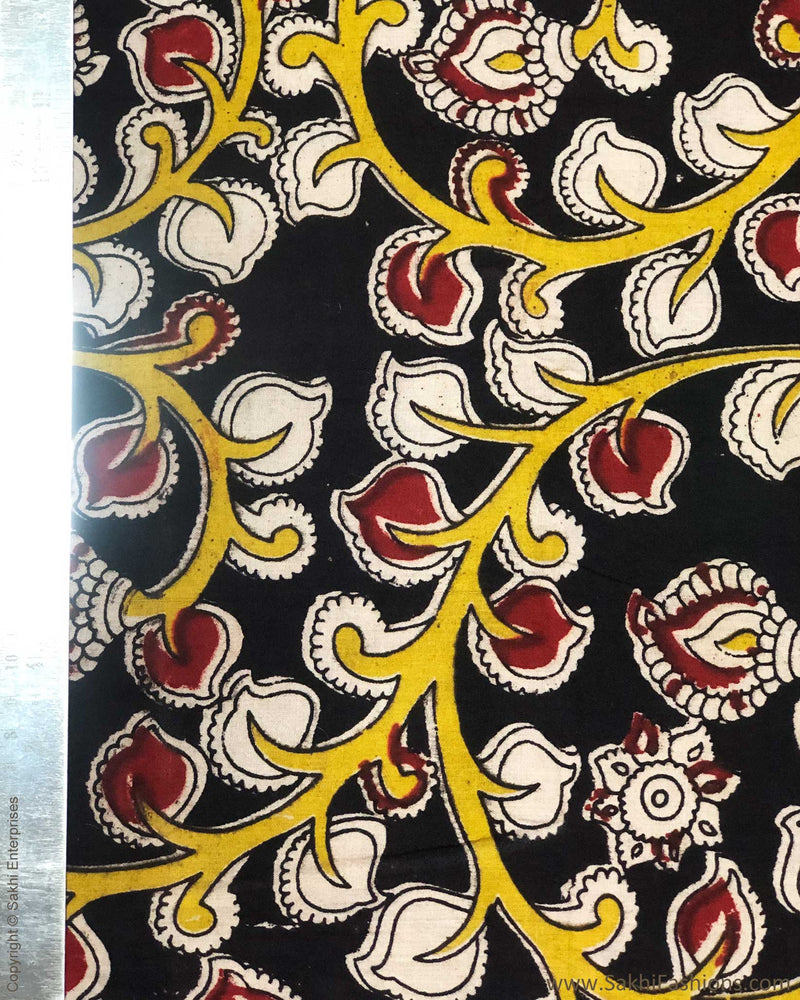 BL-F28725 Black Cotton Kalamkari
