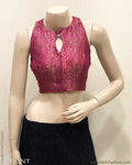 BL-F25907 Pink Banarsi RBlouse
