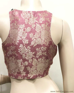 BL-F38578 Pink Banarsi RBlouse