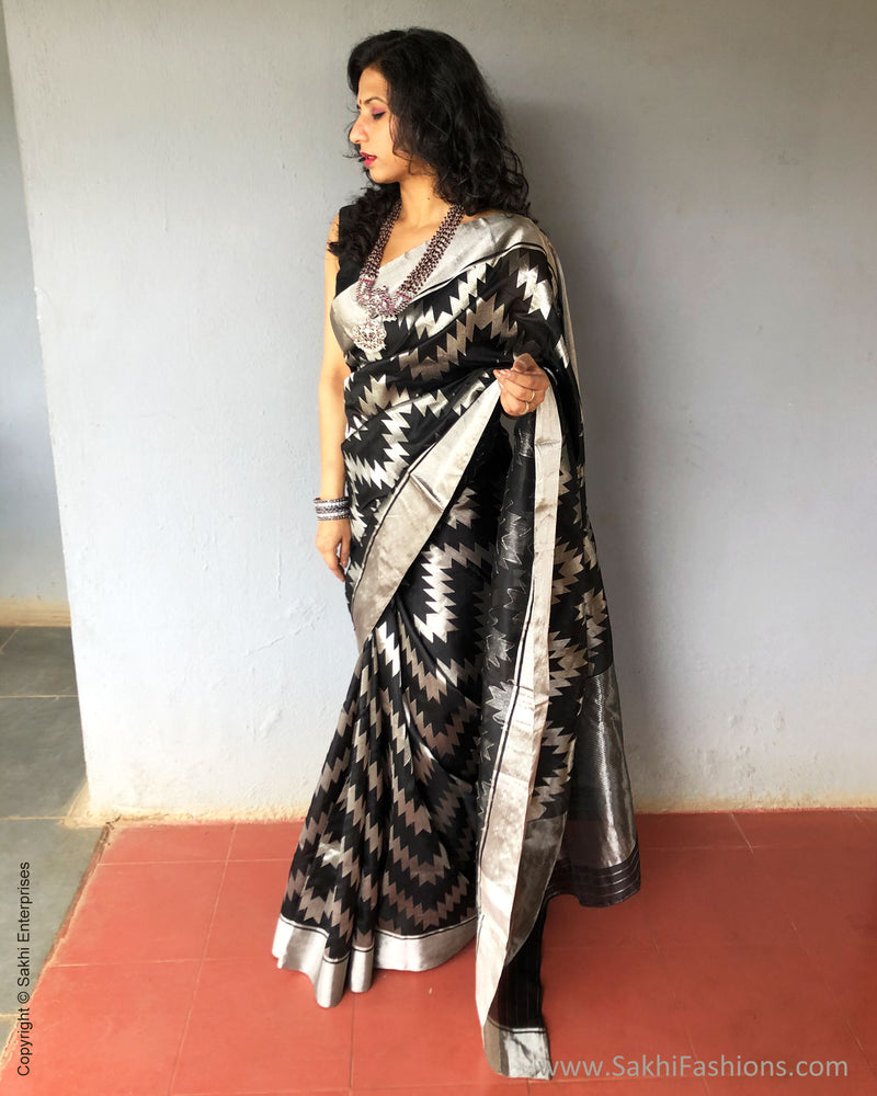 EE-S28370 Black Katan Chanderi