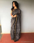 EE-S28814 Grey Chanderi Sari