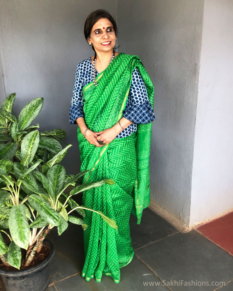 EE-S28829 Green Chanderi