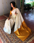 EE-S28873 Cream Kanchi Sari