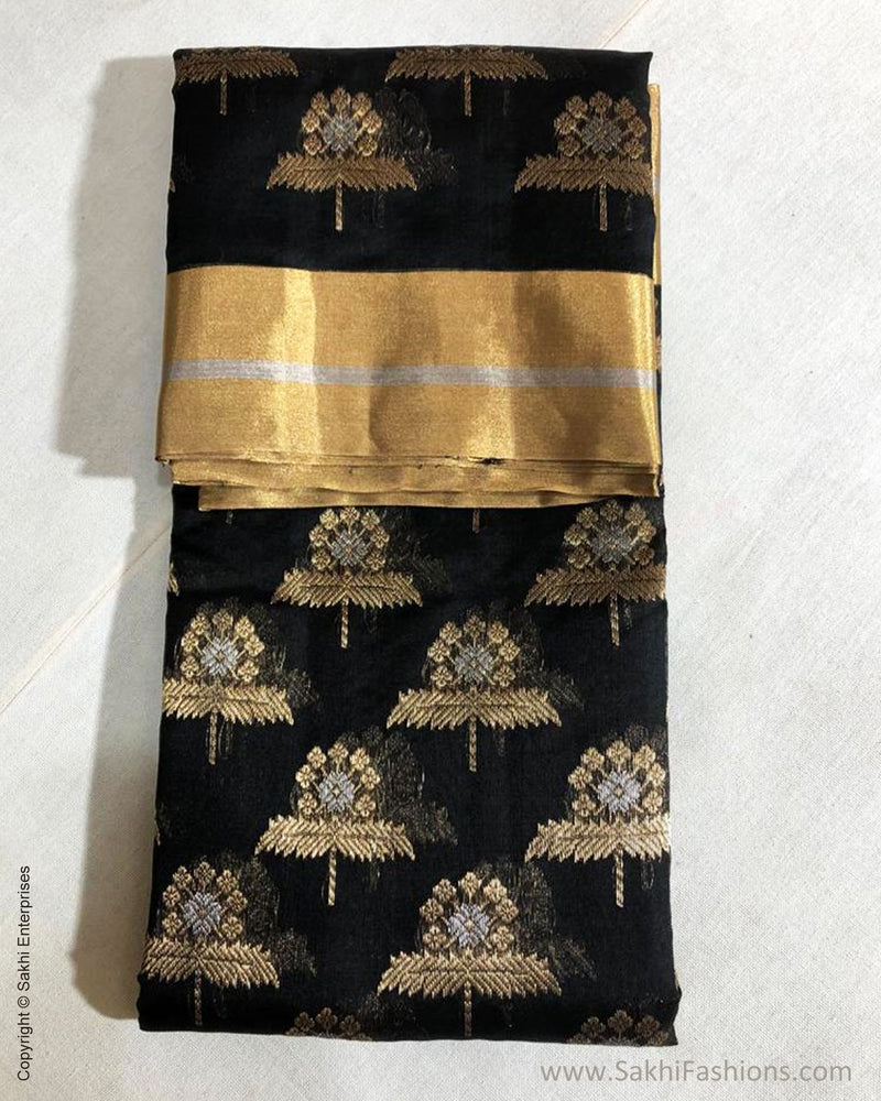 EE-S31248 Black Resham Chanderi