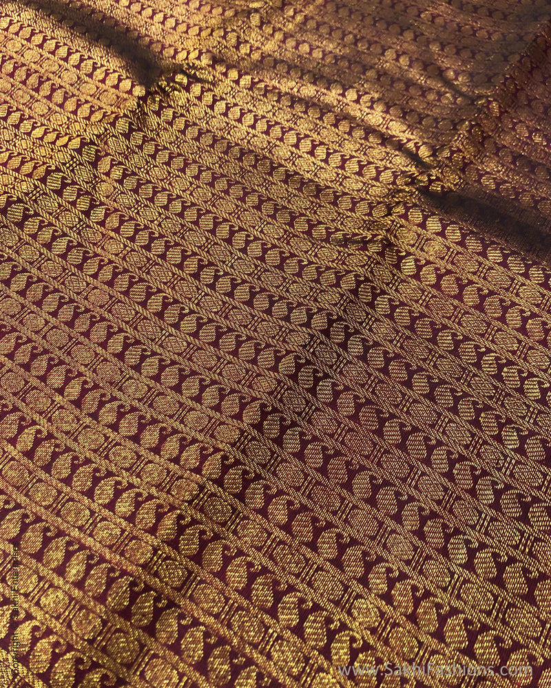 BL-F30621 Maroon Kanchi Blouse