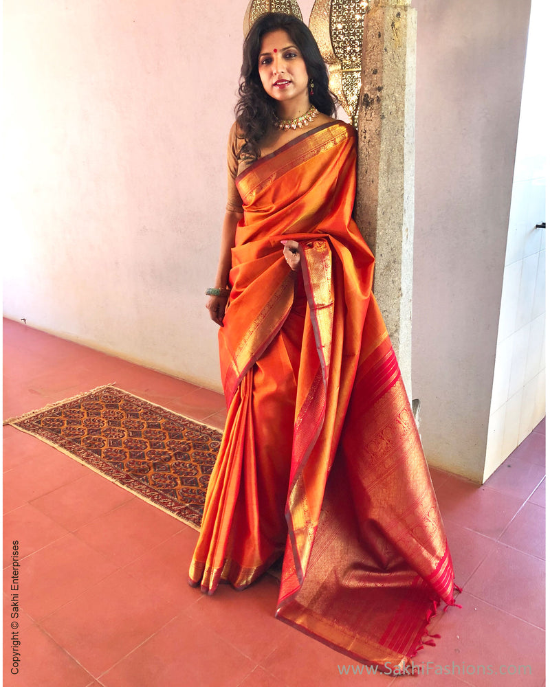 EE-S26076 Mustard Kanchi Sari