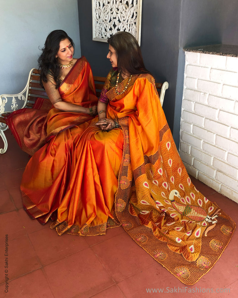 EE-S26076 Mustard Kanchi Sari