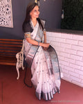 EE-S30673 White Katan Chanderi